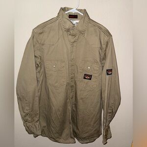 RASCO FR HEPA 2112 Certified Mens Long Sleeve Pearl‎ Snap Button Down Shirt